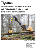 Tigercat S855D Shovel Logger Operator/User Manual (85552001-85553000) - PDF File Download