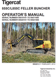 Tigercat 855C Feller Buncher Operator/User Manual (85510101-85512000, 85510101-85511000) - PDF File Download