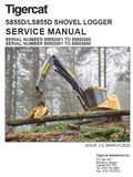 Tigercat S855D Shovel Logger Service Repair Manual (85552001-85553000) - PDF File Download