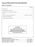 Download Complete Operator/User Manual PDF For Tigercat 855C Feller Buncher | Serial No. (85510101-85512000, 85511001-85512000)