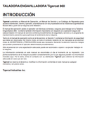 Get the most out of your Tigercat 860 Feller Buncher with the comprehensive Operator/User Manual. This PDF file download covers serial numbers 8600501-86011499, providing expert guidance for efficient and safe operation. Perfect for industry professionals looking to maximize their machine's performance and lifespan.