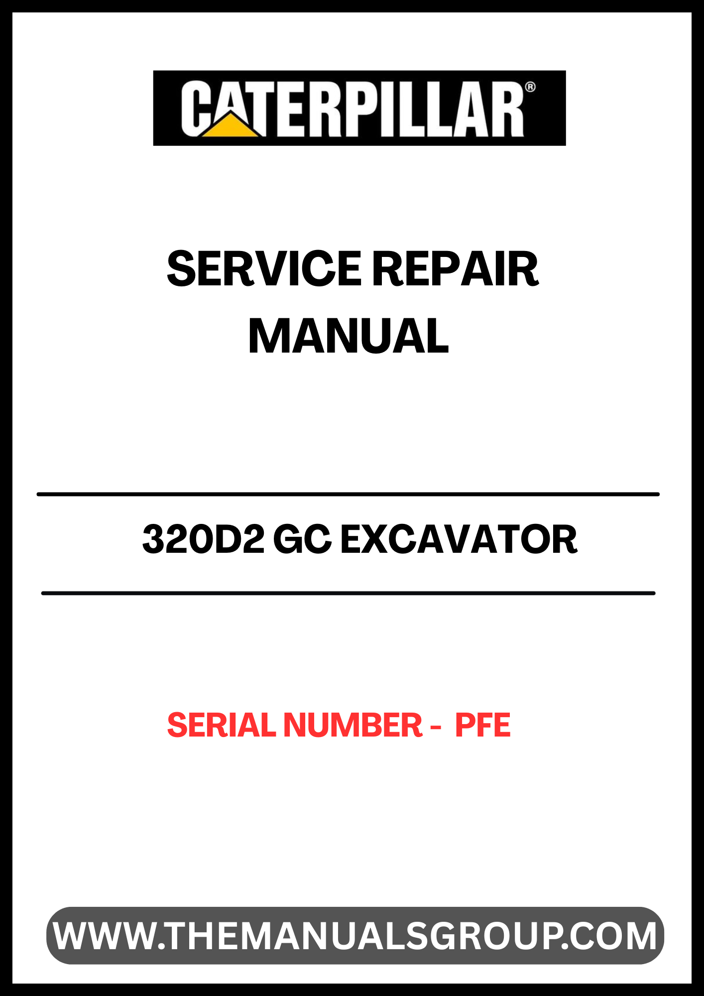 Unlock the full potential of your CAT 320D2 GC Excavator with our comprehensive Service Repair Manual, specifically designed for serial number PFE. This manual is an essential resource for operators and technicians, providing detailed instructions and insights to keep your machine running smoothly and efficiently.