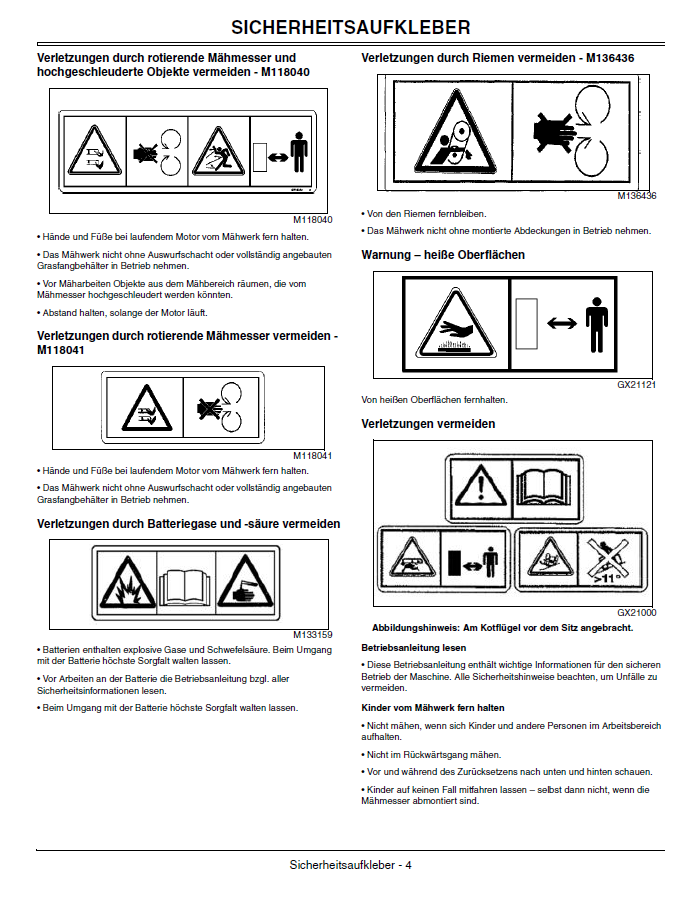 John Deere X110, X120, X140 Lawn Tractor Operator’s Manual OMGX23442