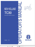 New Holland Compact Tractor TC30 HK30001 Operator’s Manual 87301232 - Manual labs