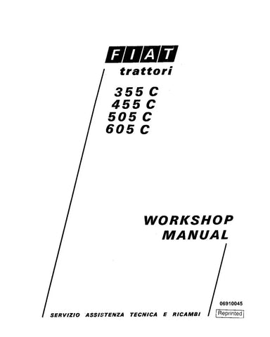 FIAT 355C, 455C, 505C AND 605C CRAWLER TRACTOR WORKSHOP MANUAL 06910045 - PDF FILE