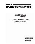 FIAT TRATTORI 1180, 1180DT, 1280, 1280DT, 1380, 1380DT, 1580, 1580DT, 1880 AND 1880DT TRACTOR WORKSHOP MANUAL 06910064 - PDF FILE
