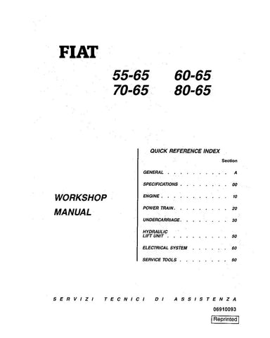 FIAT 465C, 55-65, 565C, 60-65, 665C, 70-65, 765C AND 80-65 CRAWLER TRACTOR WORKSHOP MANUAL 06910093 - PDF FILE