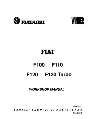 FIAT TRATTORI F100, F110, F120 AND F130 TURBO TRACTOR WORKSHOP MANUAL 06910101 - PDF FILE