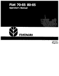 6036407400 Fiat 70-65C 80-65 - New Holland Operator's Manual 06910124 Download PDF - Manual labs
