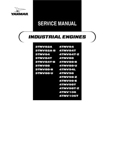 YANMAR 3TNV82A, 3TNV84, 3TNV88, 4TNV106, 4TNV84, 4TNV88, 4TNV94L, 4TNV98 DIESEL ENGINE SERVICE MANUAL - PDF FILE
