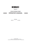 KOBELCO ROUGH TERRAIN CRANE RK250-II OPERATOR MANUAL