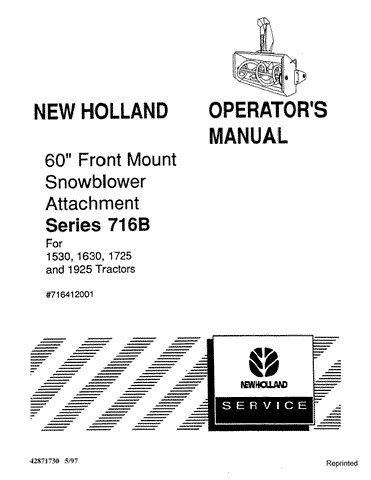 1530, 1630, 1725, 716B - New Holland Operator's Manual 42871730 Download PDF - Manual labs