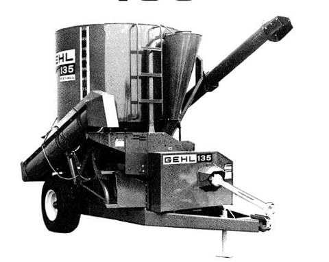 GEHL 135 MIX-ALL PARTS CATALOGUE MANUAL - PDF FILE