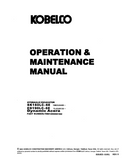 KOBELCO HYDRAULIC EXCAVATOR SK160LC-6E ED190LC-6E OPERATOR MANUAL