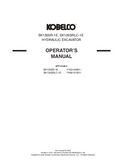 KOBELCO HYDRAULIC EXCAVATOR SK135SR-1E SK135SRLC-1E OPERATOR MANUAL