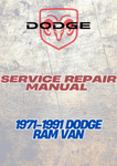 1971-1991 DODGE VAN SERVICE REPAIR MANUAL - PDF 