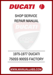 DON'T MISS OUT ON THE OPPORTUNITY TO ENHANCE YOUR MOTORCYCLE KNOWLEDGE AND SKILLS. INVEST IN THE 1975-1977 DUCATI 750SS 900SS FACTORY SHOP SERVICE REPAIR MANUAL TODAY