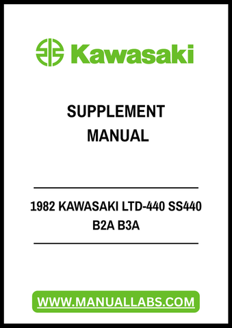 1982 KAWASAKI LTD-440 SS440 B2A B3A SUPPLEMENT MANUAL - PDF FILE