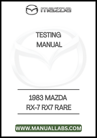 1983 MAZDA RX-7 RX7 RARE TECHNICAL MANUAL - PDF