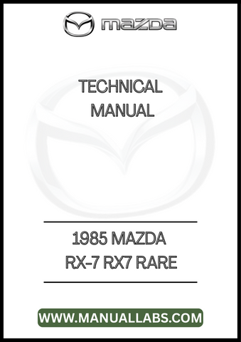 1985 MAZDA RX-7 RX7 RARE TECHNICAL MANUAL - PDF