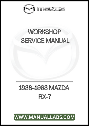 1986-1988 MAZDA RX-7 WORKSHOP SERVICE MANUAL - PDF