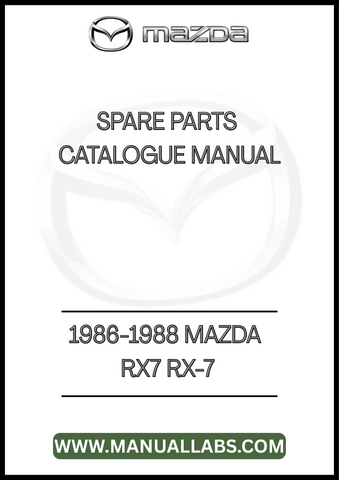 1986-1988 MAZDA RX7 RX-7 SPARE PARTS CATALOGUE MANUAL - PDF