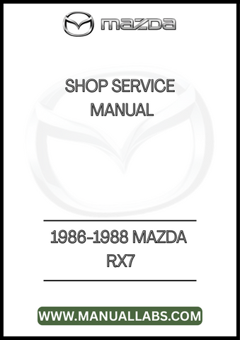 1986-1988 MAZDA RX7 SHOP SERVICE MANUAL - PDF