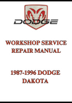 1987-1996 DODGE DAKOTA WORKSHOP SERVICE REPAIR MANUAL - PDF