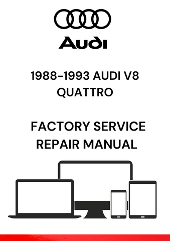 UNLOCK THE FULL POTENTIAL OF YOUR 1988-1993 AUDI V8 QUATTRO WITH OUR DETAILED PDF SERVICE REPAIR MANUAL. PERFECT FOR DIY REPAIRS AND MAINTENANCE.