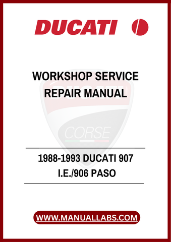 DON’T LET MECHANICAL ISSUES HOLD YOU BACK FROM ENJOYING YOUR RIDE. INVEST IN THE 1988-1993 DUCATI 907 I.E./906 PASO WORKSHOP SERVICE REPAIR MANUAL TODAY AND KEEP YOUR MOTORCYCLE