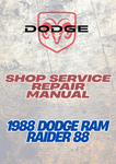 1988 DODGE RAM RAIDER 88 SHOP SERVICE REPAIR MANUAL - PDF