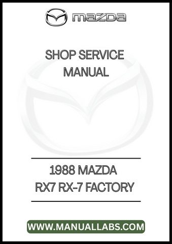 1988 MAZDA RX7 RX-7 FACTORY SHOP SERVICE MANUAL - PDF