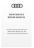 1989-1991 AUDI 100, 200 SHOP SERVICE MANUAL 