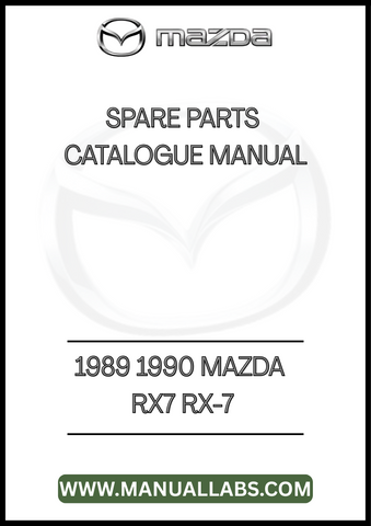 1989 1990 MAZDA RX7 RX-7 SPARE PARTS CATALOGUE MANUAL - PDF