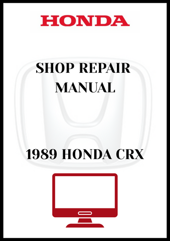 1989 HONDA CRX SHOP REPAIR MANUAL - PDF
