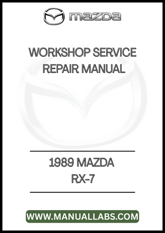 1989 MAZDA RX-7 WORKSHOP SERVICE REPAIR MANUAL - PDF