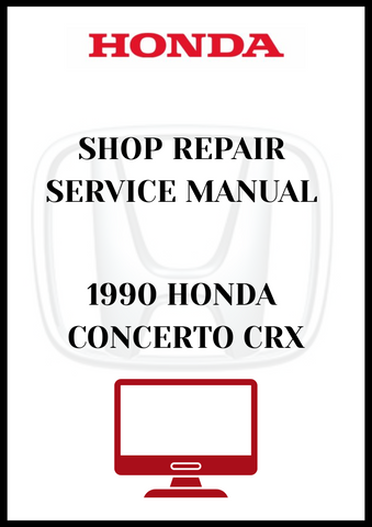 1990 HONDA CONCERTO CRX SHOP REPAIR SERVICE MANUAL - DDF