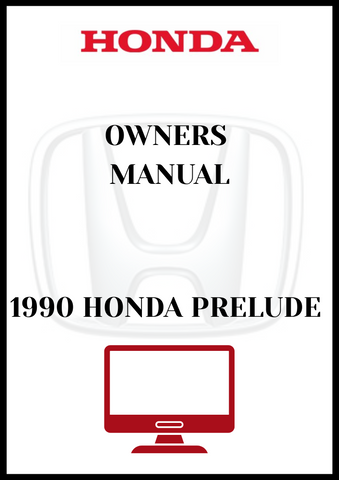 1990 HONDA PRELUDE OWNERS MANUAL - PDF