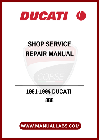 DON’T LET MECHANICAL CHALLENGES HOLD YOU BACK. INVEST IN THE 1991-1994 DUCATI 888 SHOP SERVICE REPAIR MANUAL TODAY AND EXPERIENCE THE SATISFACTION OF MAINTAINING