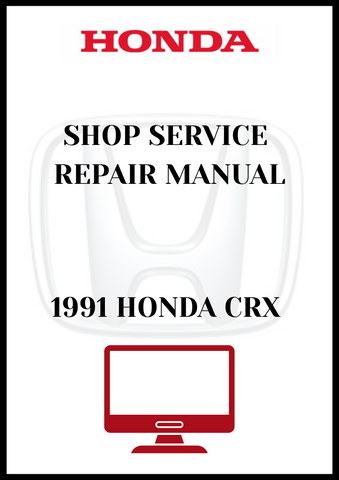 1991 HONDA CRX SHOP SERVICE REPAIR MANUAL - PDF