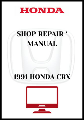 1991 HONDA CRX SHOP REPAIR MANUAL - PDF