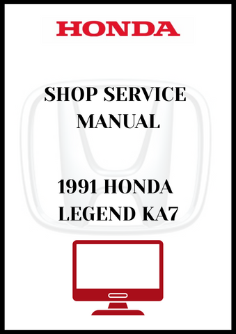 1991 HONDA LEGEND KA7 SHOP SERVICE MANUAL - PDF