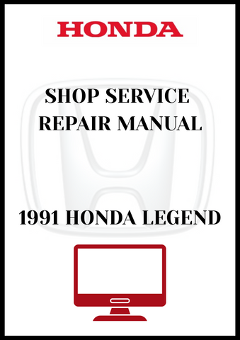 1991 HONDA LEGEND SHOP SERVICE REPAIR MANUAL - PDF 