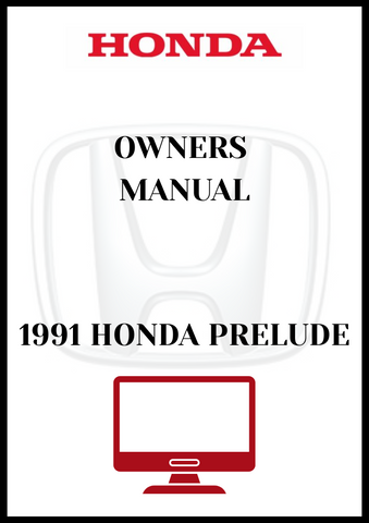 1991 HONDA PRELUDE OWNERS MANUAL - PDF