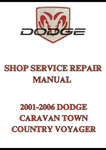1992-1996 DODGE CARAVAN TOWN- COUNTRY- PLYMOUTH- VOYAGER SHOP SERVICE REPAIR MANUAL - PDF