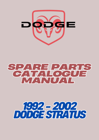 1992 - 2002 DODGE STRATUS SPARE PARTS CATALOGUE MANUAL - PDF