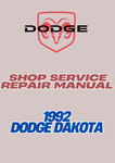1992 DODGE DAKOTA SHOP SERVICE REPAIR MANUAL - PDF