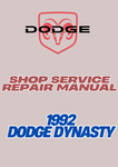  1992 DODGE DYNASTY SHOP SERVICE REPAIR MANUAL - PDF