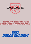 1992 DODGE SHADOW SHOP SERVICE REPAIR MANUAL -PDF