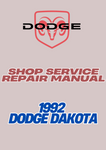 1992 DODGE DAKOTA SHOP SERVICE REPAIR MANUAL - PDF